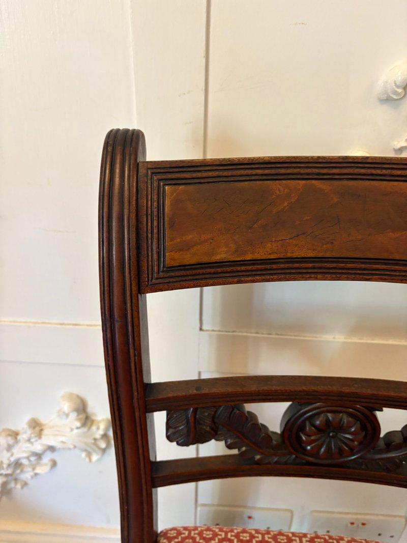 Outstanding Quality Set of 8 Antique Regency Mahogany Dining Chairs - Image 14